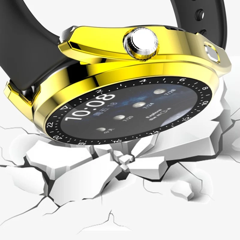 Auffallend Stilvoll Huawei Watch 3 Hülle mit Displayschutz in Plastik und Gehärtetes Glas