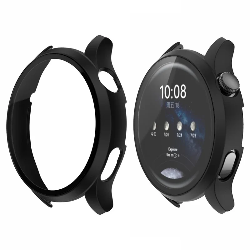 Mega Schön Huawei Watch 3 Hülle mit Displayschutz in Plastik und Gehärtetes Glas