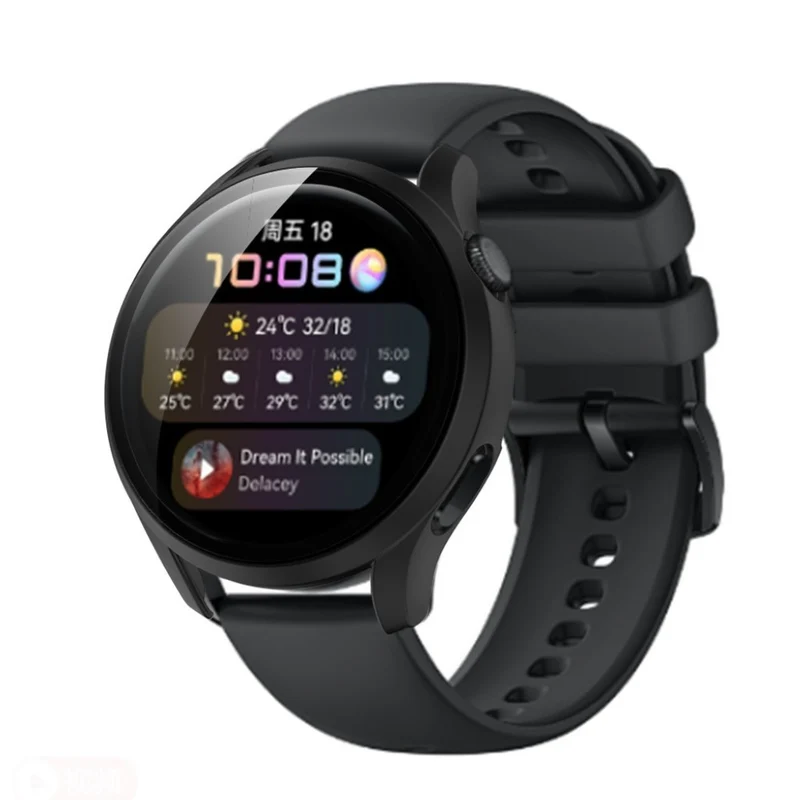 Mega Schön Huawei Watch 3 Hülle mit Displayschutz in Plastik und Gehärtetes Glas