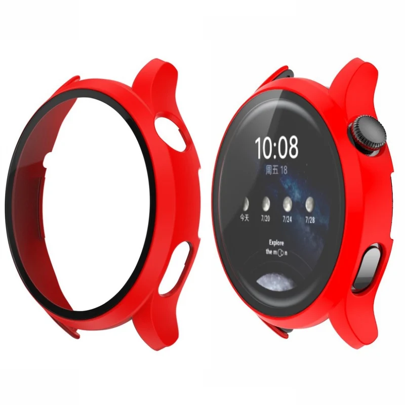 Mega Schön Huawei Watch 3 Hülle mit Displayschutz in Plastik und Gehärtetes Glas