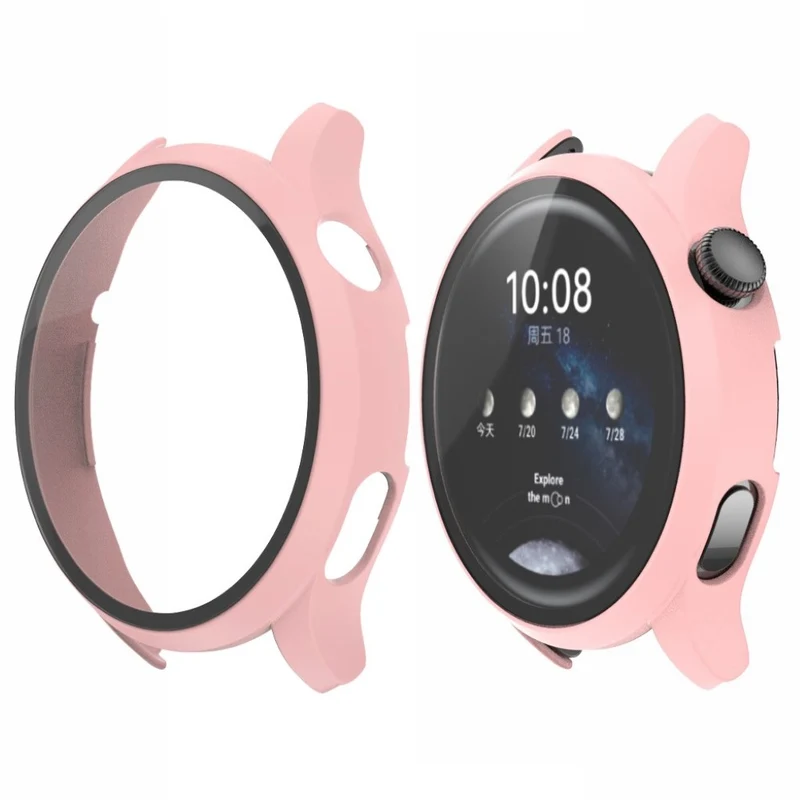 Mega Schön Huawei Watch 3 Hülle mit Displayschutz in Plastik und Gehärtetes Glas