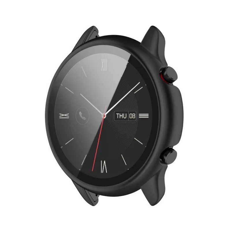 Auffallend Stilvoll Amazfit Smartwatch Universell Hülle mit Displayschutz in Plastik und Gehärtetes Glas