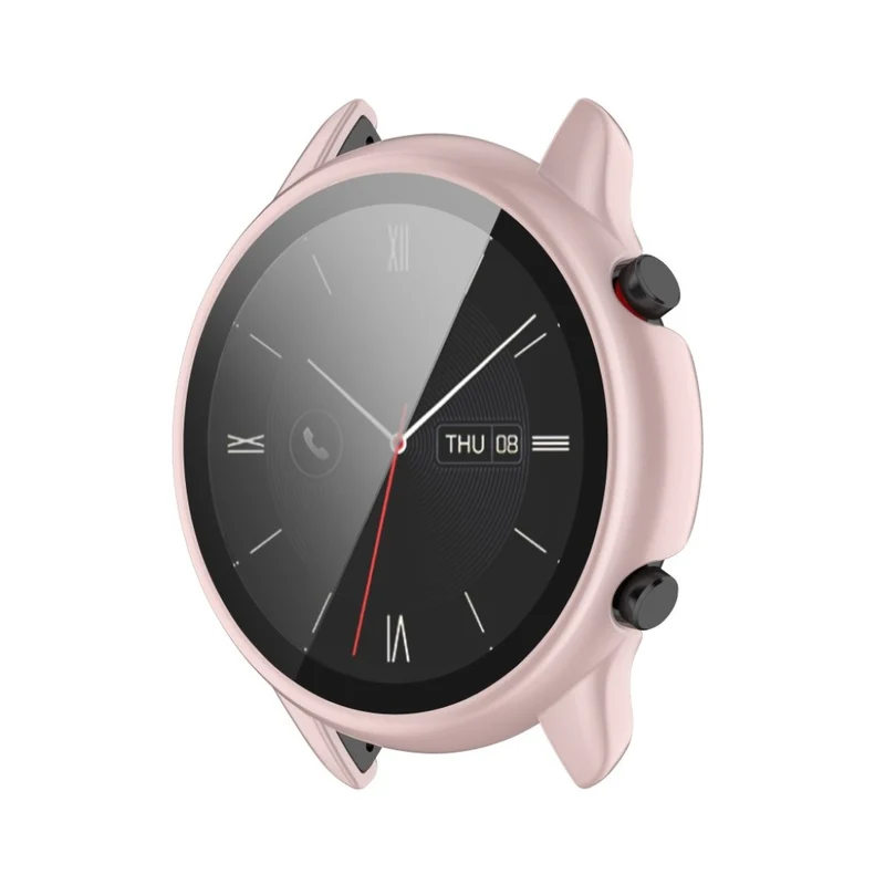 Auffallend Stilvoll Amazfit Smartwatch Universell Hülle mit Displayschutz in Plastik und Gehärtetes Glas