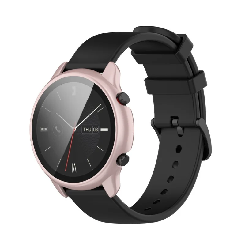 Auffallend Stilvoll Amazfit Smartwatch Universell Hülle mit Displayschutz in Plastik und Gehärtetes Glas