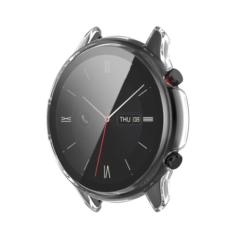Auffallend Stilvoll Amazfit Smartwatch Universell Hülle mit Displayschutz in Plastik und Gehärtetes Glas