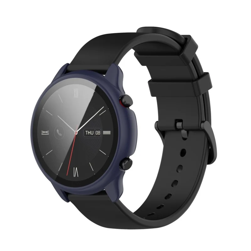 Auffallend Stilvoll Amazfit Smartwatch Universell Hülle mit Displayschutz in Plastik und Gehärtetes Glas