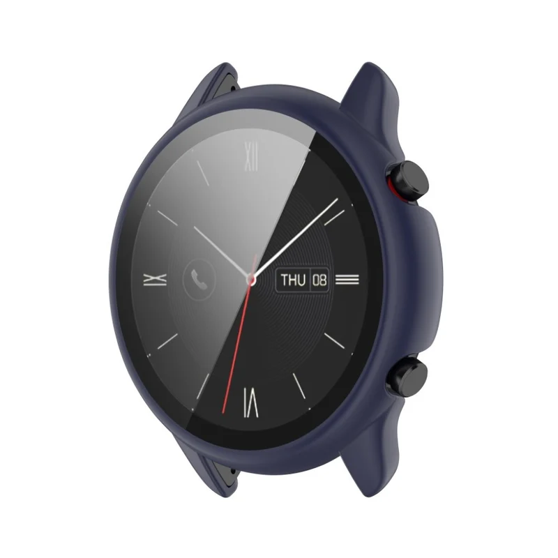 Auffallend Stilvoll Amazfit Smartwatch Universell Hülle mit Displayschutz in Plastik und Gehärtetes Glas