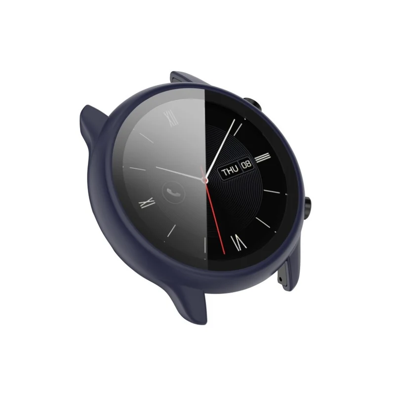 Auffallend Stilvoll Amazfit Smartwatch Universell Hülle mit Displayschutz in Plastik und Gehärtetes Glas