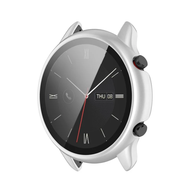 Auffallend Stilvoll Amazfit Smartwatch Universell Hülle mit Displayschutz in Plastik und Gehärtetes Glas