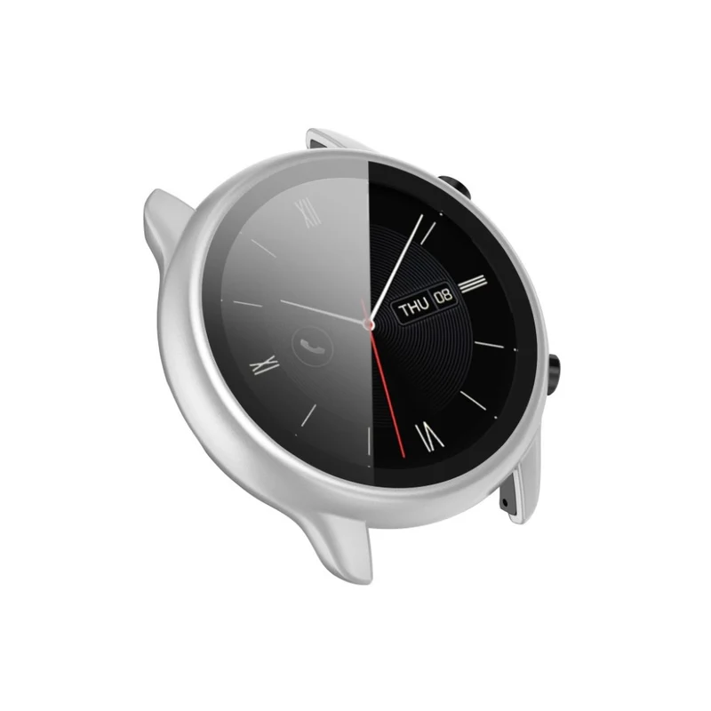 Auffallend Stilvoll Amazfit Smartwatch Universell Hülle mit Displayschutz in Plastik und Gehärtetes Glas