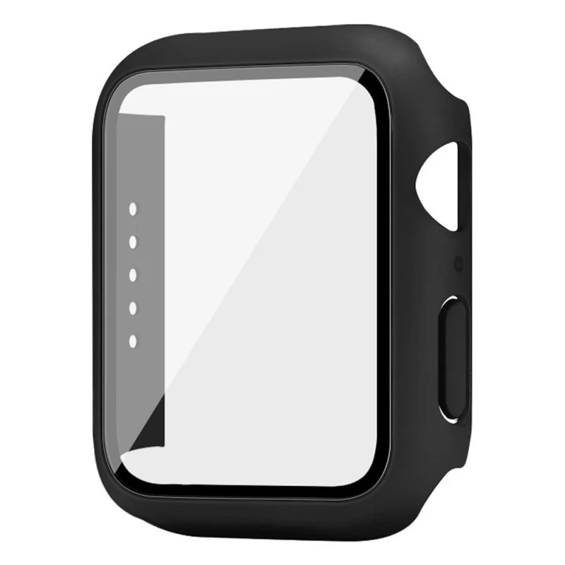 Stilvoll Apple Watch Series 7 41mm Hülle mit Displayschutz in Plastik und Gehärtetes Glas
