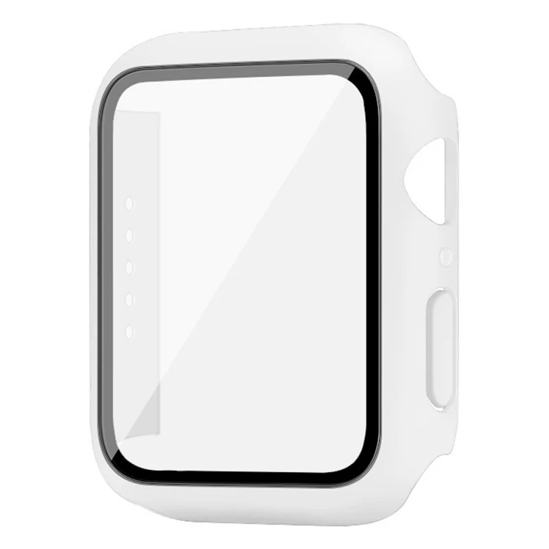 Stilvoll Apple Watch Series 7 41mm Hülle mit Displayschutz in Plastik und Gehärtetes Glas