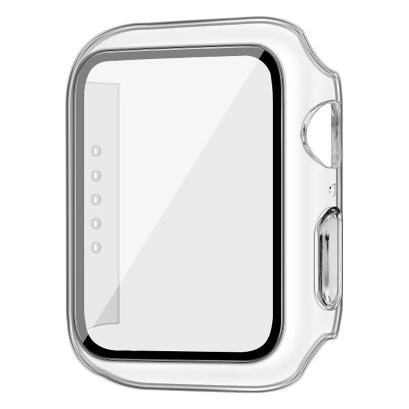 Stilvoll Apple Watch Series 7 41mm Hülle mit Displayschutz in Plastik und Gehärtetes Glas