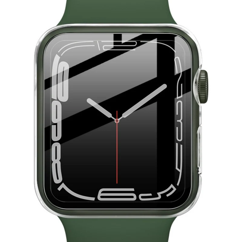 Super Gut Apple Watch Series 7 45mm Hülle mit Displayschutz in Plastik und Gehärtetes Glas