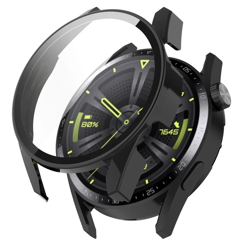 Stilvoll Huawei Watch GT 3 (46mm) Hülle mit Displayschutz in Silikon / TPU und Gehärtetes Glas