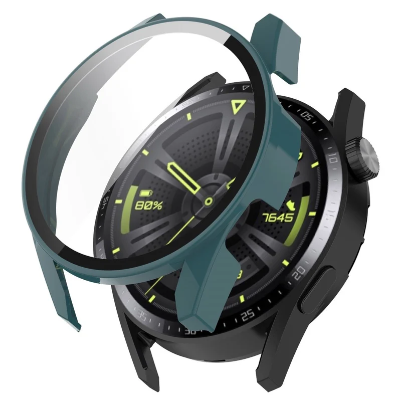 Stilvoll Huawei Watch GT 3 (46mm) Hülle mit Displayschutz in Silikon / TPU und Gehärtetes Glas