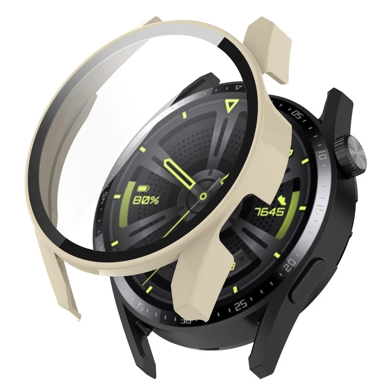Stilvoll Huawei Watch GT 3 (46mm) Hülle mit Displayschutz in Silikon / TPU und Gehärtetes Glas