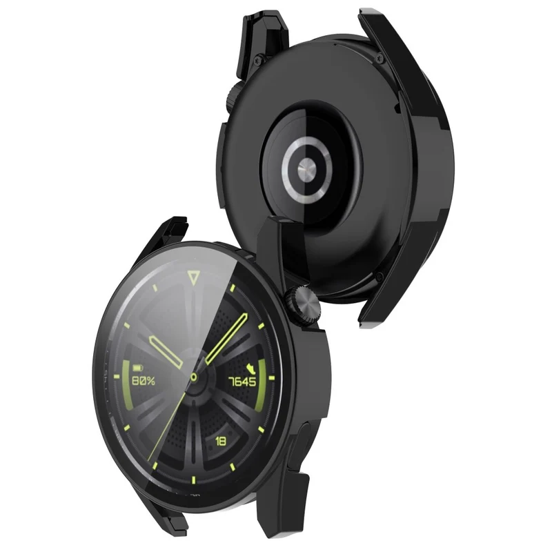 Stilvoll Huawei Watch GT 3 (46mm) Hülle mit Displayschutz in Silikon / TPU und Gehärtetes Glas