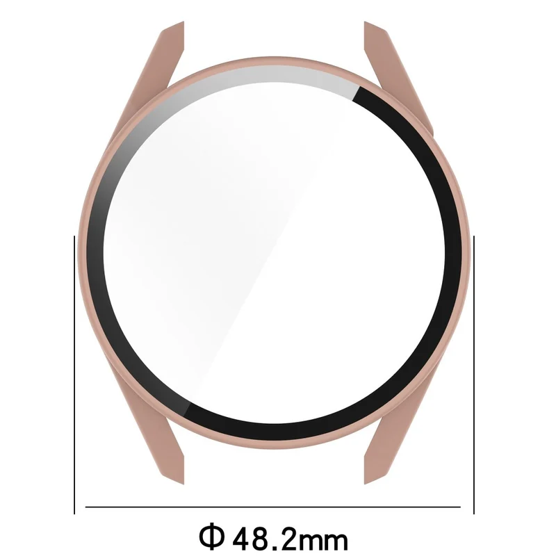 Stilvoll Huawei Watch GT 3 (46mm) Hülle mit Displayschutz in Silikon / TPU und Gehärtetes Glas
