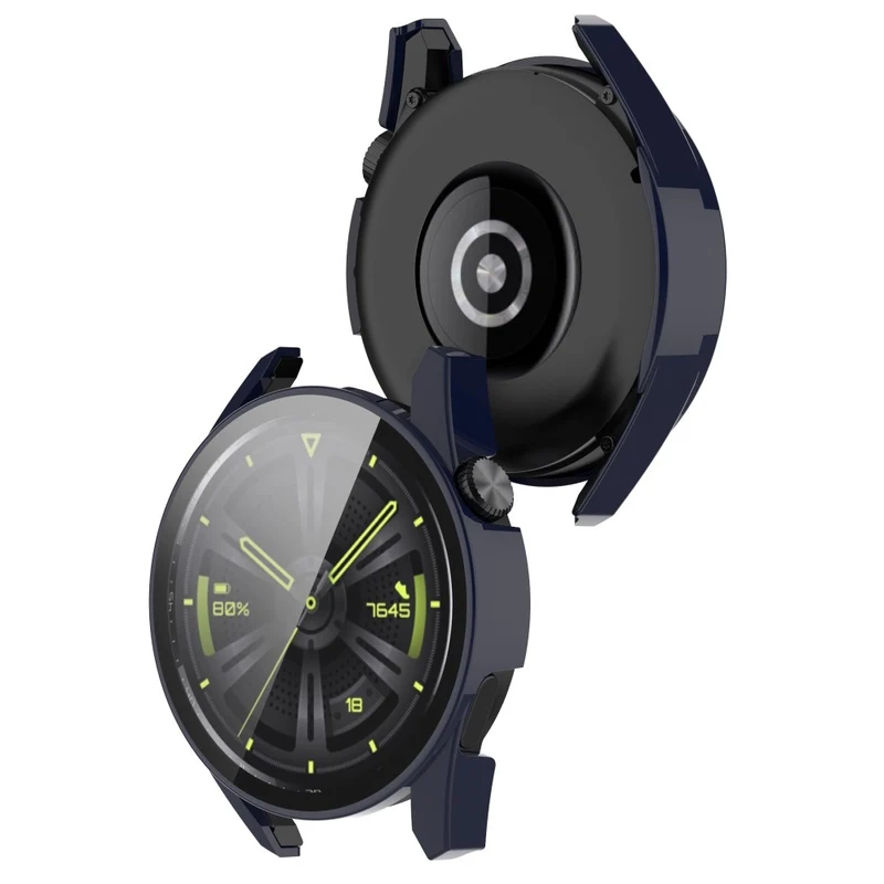 Stilvoll Huawei Watch GT 3 (46mm) Hülle mit Displayschutz in Silikon / TPU und Gehärtetes Glas