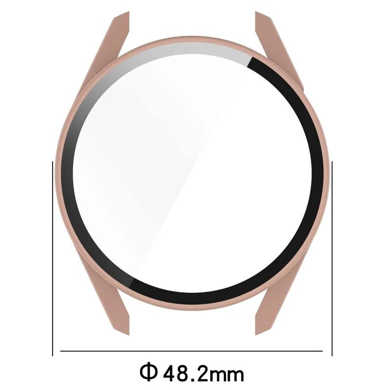 Stilvoll Huawei Watch GT 3 (46mm) Hülle mit Displayschutz in Silikon / TPU und Gehärtetes Glas