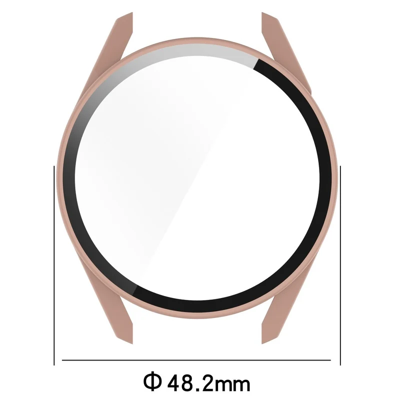 Stilvoll Huawei Watch GT 3 (46mm) Hülle mit Displayschutz in Silikon / TPU und Gehärtetes Glas