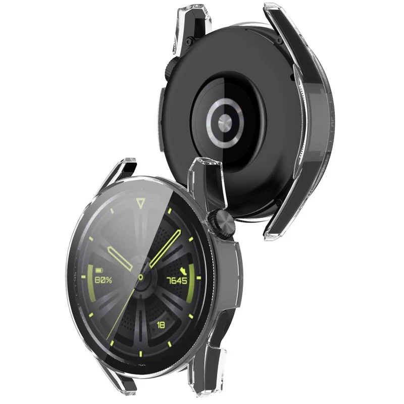 Stilvoll Huawei Watch GT 3 (46mm) Hülle mit Displayschutz in Silikon / TPU und Gehärtetes Glas