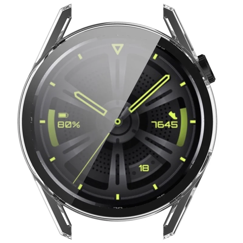 Stilvoll Huawei Watch GT 3 (46mm) Hülle mit Displayschutz in Silikon / TPU und Gehärtetes Glas