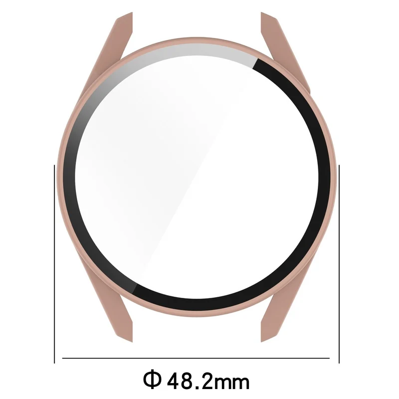 Stilvoll Huawei Watch GT 3 (46mm) Hülle mit Displayschutz in Silikon / TPU und Gehärtetes Glas