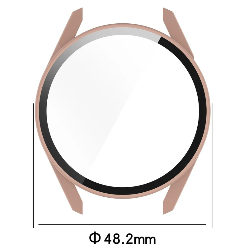 Stilvoll Huawei Watch GT 3 (46mm) Hülle mit Displayschutz in Silikon / TPU und Gehärtetes Glas