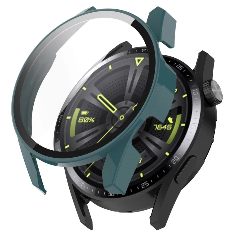 Mega Schön Huawei Watch GT 3 (42mm) Hülle mit Displayschutz in Silikon / TPU und Gehärtetes Glas