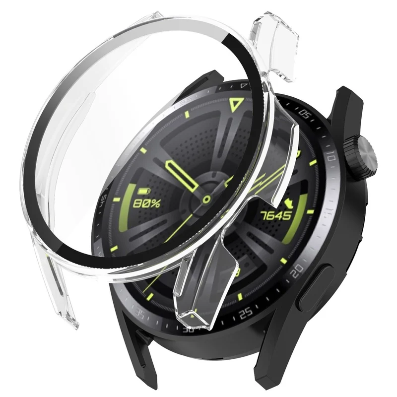 Mega Schön Huawei Watch GT 3 (42mm) Hülle mit Displayschutz in Silikon / TPU und Gehärtetes Glas
