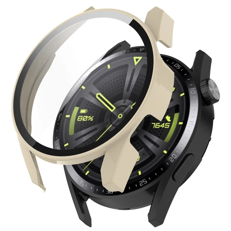 Mega Schön Huawei Watch GT 3 (42mm) Hülle mit Displayschutz in Silikon / TPU und Gehärtetes Glas