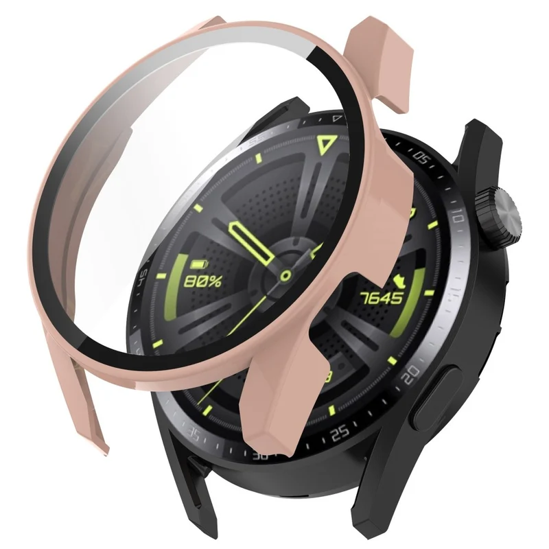 Mega Schön Huawei Watch GT 3 (42mm) Hülle mit Displayschutz in Silikon / TPU und Gehärtetes Glas