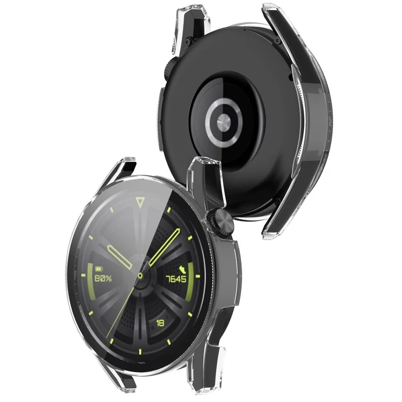 Mega Schön Huawei Watch GT 3 (42mm) Hülle mit Displayschutz in Silikon / TPU und Gehärtetes Glas