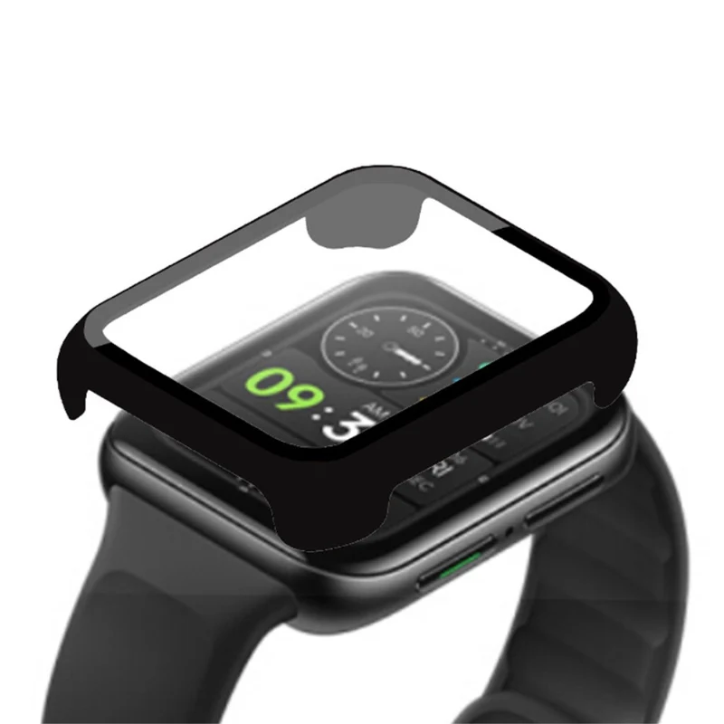 Schützend Oppo Watch 2 (46mm) Hülle mit Displayschutz in Plastik und Gehärtetes Glas