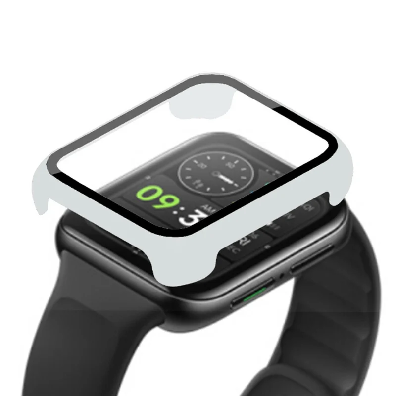 Schützend Oppo Watch 2 (46mm) Hülle mit Displayschutz in Plastik und Gehärtetes Glas