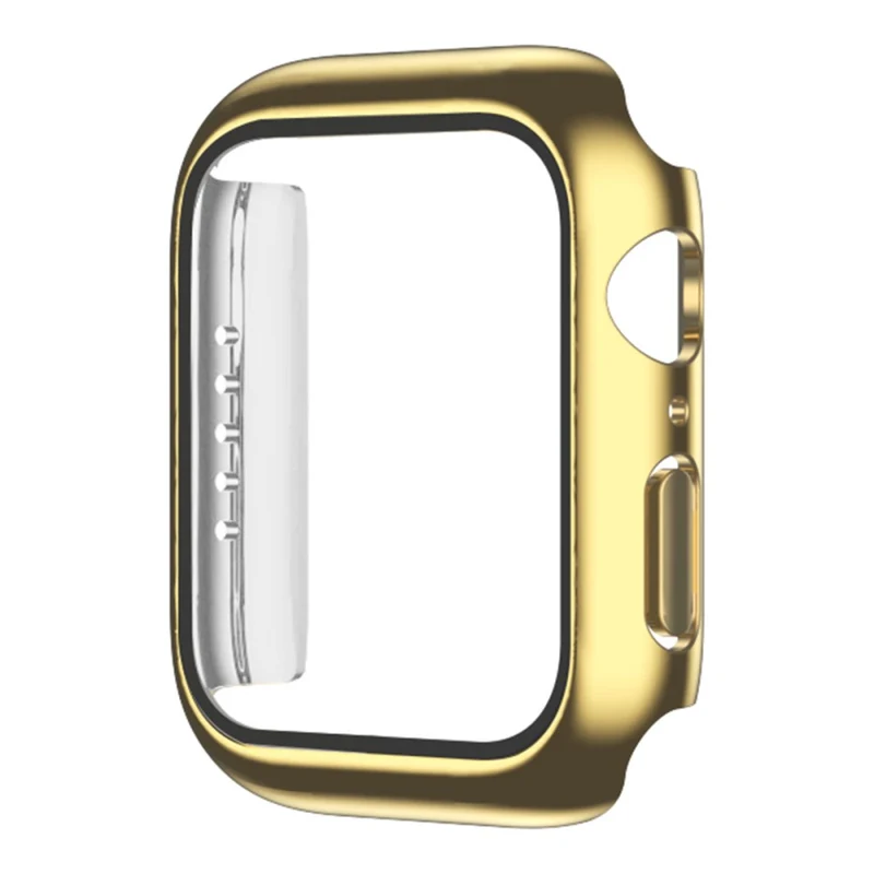 Modisch Apple Watch Series 7 45mm Hülle mit Displayschutz in Plastik und Gehärtetes Glas