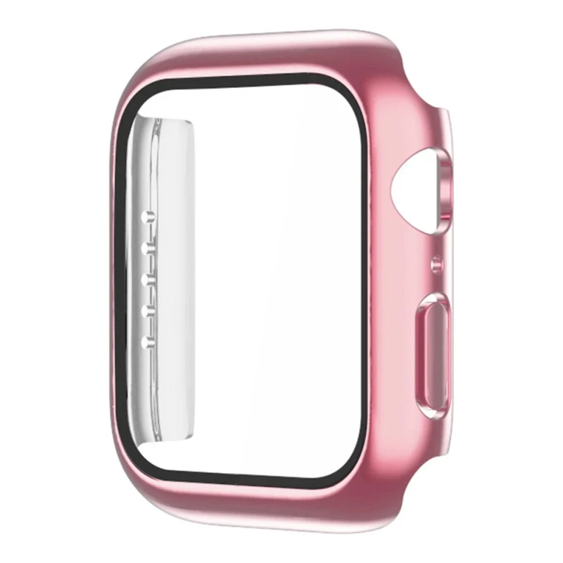 Modisch Apple Watch Series 7 45mm Hülle mit Displayschutz in Plastik und Gehärtetes Glas