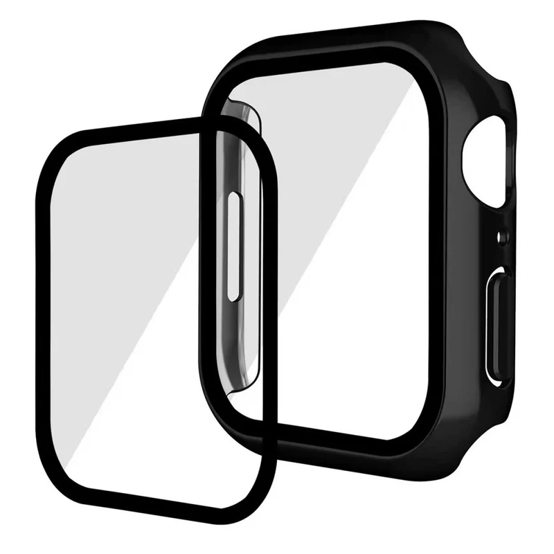 Auffallend Modisch Apple Watch Series 1-3 38mm Hülle mit Displayschutz in Plastik und Gehärtetes Glas