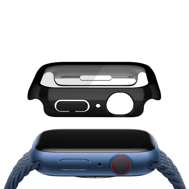 Auffallend Modisch Apple Watch Series 1-3 38mm Hülle mit Displayschutz in Plastik und Gehärtetes Glas