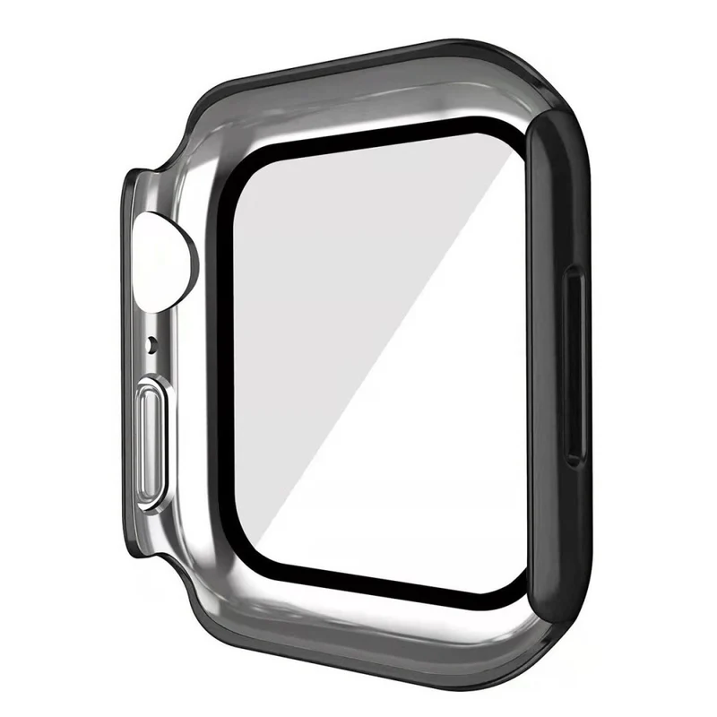 Super Stylisch Apple Watch Series 7 41mm Hülle mit Displayschutz in Plastik und Gehärtetes Glas