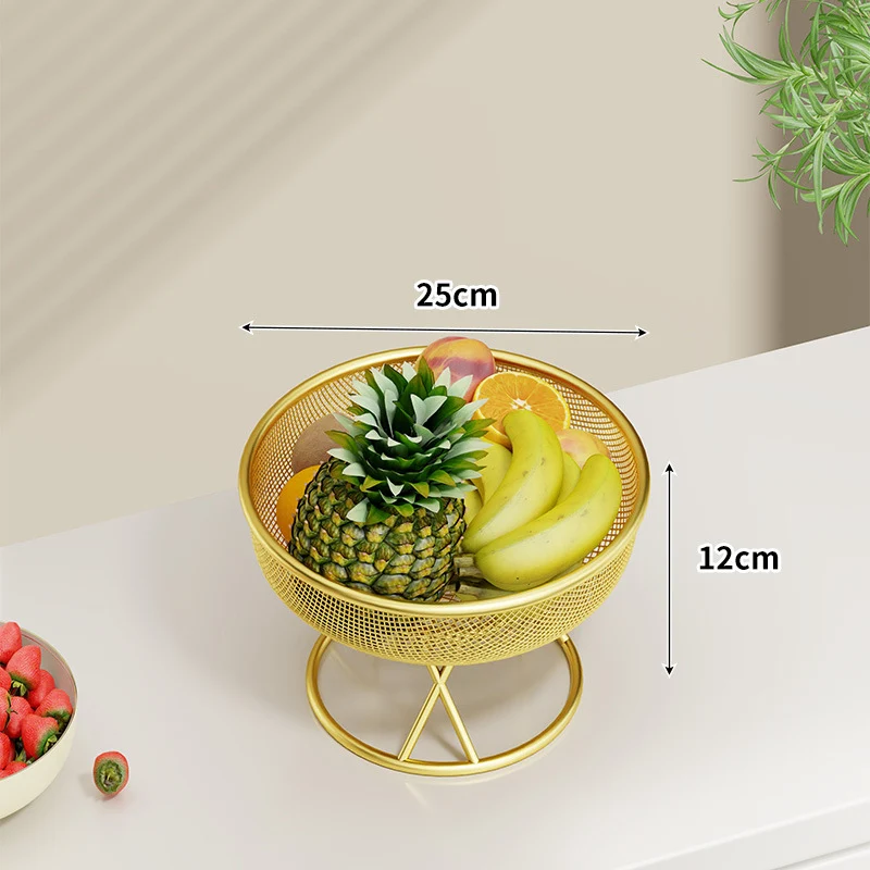 Erhöhter Mesh-Metall-Obstschalen-Podest-Organizer