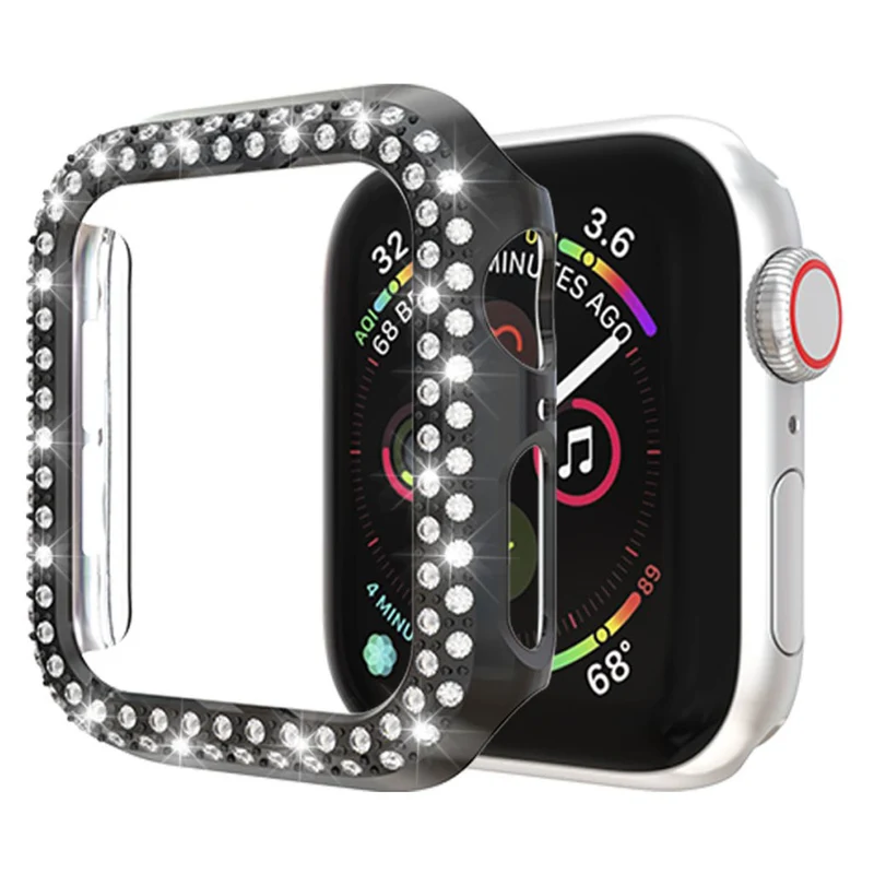 Unglaublich Gut Apple Watch Series 4 44mm Plastik und Strass Hülle