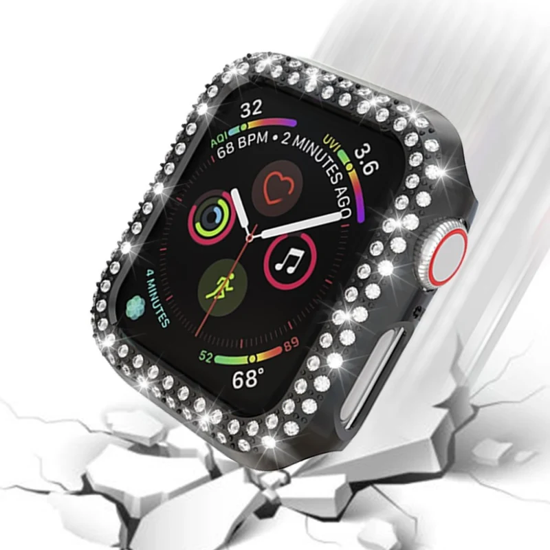 Unglaublich Gut Apple Watch Series 4 44mm Plastik und Strass Hülle