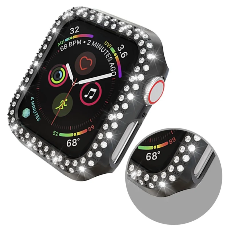 Unglaublich Gut Apple Watch Series 4 44mm Plastik und Strass Hülle