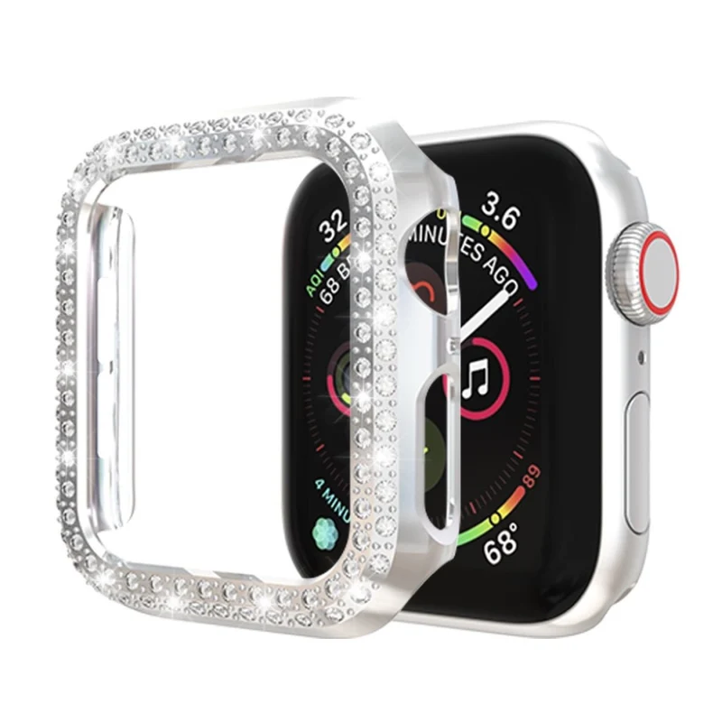 Unglaublich Gut Apple Watch Series 4 44mm Plastik und Strass Hülle
