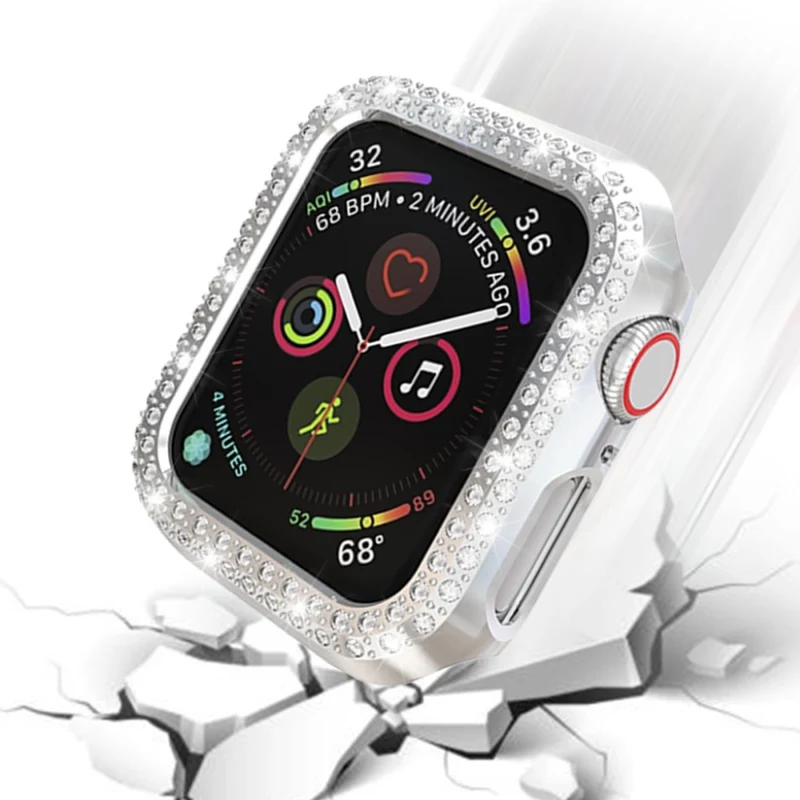 Unglaublich Gut Apple Watch Series 4 44mm Plastik und Strass Hülle