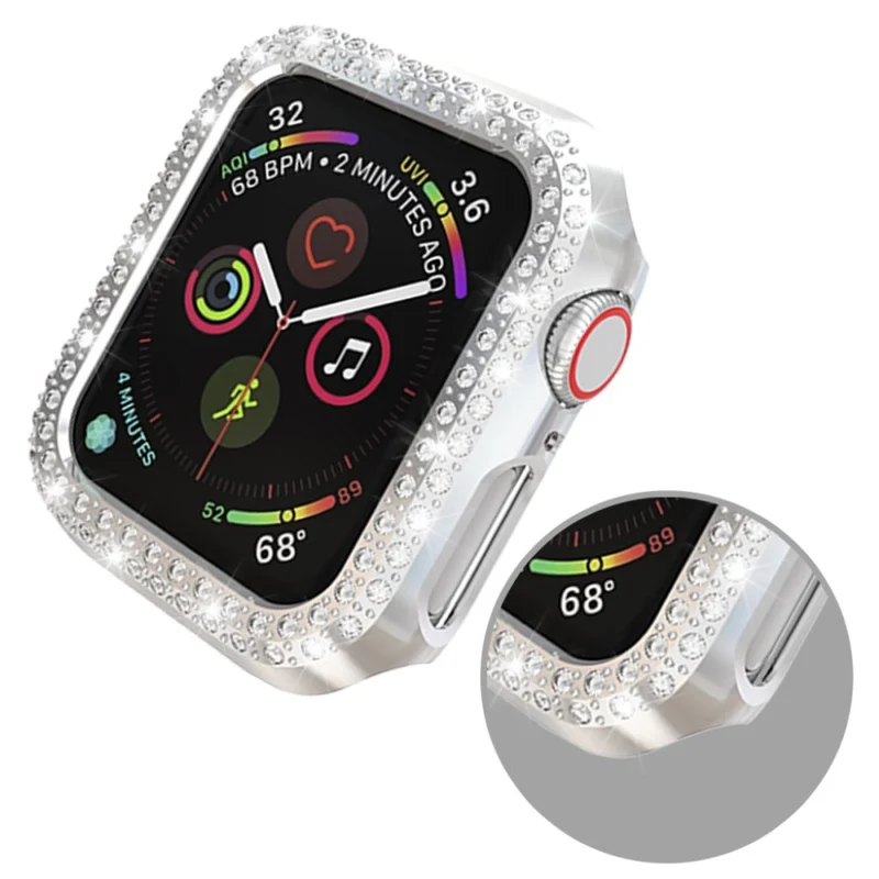 Unglaublich Gut Apple Watch Series 4 44mm Plastik und Strass Hülle