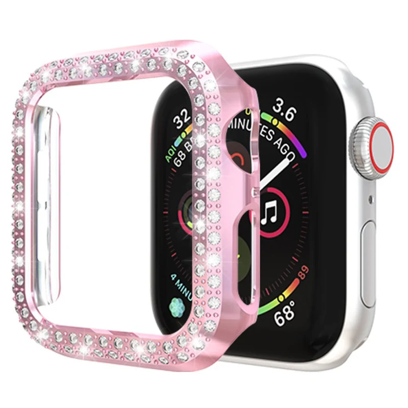 Unglaublich Gut Apple Watch Series 4 44mm Plastik und Strass Hülle
